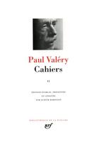 Couverture du livre « Cahiers t.2 » de Paul Valery aux éditions Gallimard