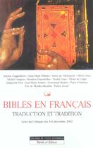 Couverture du livre « Bible, traduction et tradition en francais » de  aux éditions Parole Et Silence