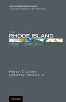 Couverture du livre « The Rhode Island State Constitution » de Flanders Robert J aux éditions Oxford University Press Usa