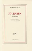 Couverture du livre « Journaux (1914-1965) » de Raymond Queneau aux éditions Gallimard
