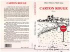 Couverture du livre « Carton rouge » de Albert Thierry Nkili Abou aux éditions L'harmattan