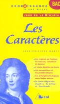 Couverture du livre « Les caractères, de Jean de La Bruyère » de Jean-Philippe Marty aux éditions Breal