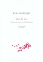 Couverture du livre « Pays du soir » de Par Lagerkvist aux éditions Arfuyen