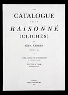 Couverture du livre « Inga kerber catalogue raisonne (cliches) /anglais/allemand » de Kerber Inga aux éditions Spector Books