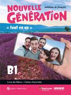 Couverture du livre « Nouvelle generation b1 - livre + cahier + cd mp3 + dvd » de Marie-Noelle Cocton aux éditions Didier