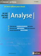 Couverture du livre « Analyse PC PC-PSI PSI-PT PT ; 2ème année ; classes prépas (édition 2008) » de Fabrice Lembrez aux éditions Nathan