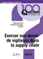 Couverture du livre « Exercer son devoir de vigilance dans la supply chain » de Obsar aux éditions Afnor