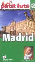 Couverture du livre « Madrid (édition 2006) » de Collectif Petit Fute aux éditions Le Petit Fute