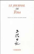 Couverture du livre « Le journal de Tosa » de Rene Sieffert aux éditions Verdier