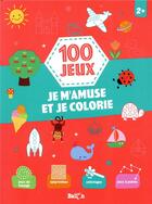 Couverture du livre « 100 jeux - je m'amuse et je colorie 2+ » de  aux éditions Le Ballon