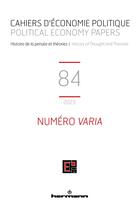 Couverture du livre « Cahiers d'économie politique n° 84 : Numéro varia » de Patrick Mardellat aux éditions Hermann