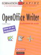Couverture du livre « Openoffice Writer ; Traitement De Texte » de Frederic Hepner aux éditions Dunod