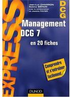 Couverture du livre « Management DCG 7 » de Favier et Charron et Separi aux éditions Dunod