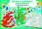 Couverture du livre « Cartes à métalliser et à colorier ; monstres & co » de Julien Canavezess aux éditions Le Temps Apprivoise