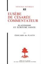 Couverture du livre « Eusebe de cesaree commentateur » de Places Des aux éditions Beauchesne Editeur