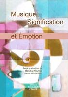 Couverture du livre « Musique, signification et emotion » de  aux éditions Delatour