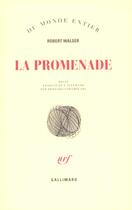 Couverture du livre « La promenade » de Robert Walser aux éditions Gallimard