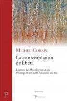 Couverture du livre « La contemplation de Dieu » de Michel Corbin aux éditions Cerf