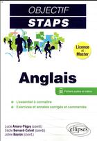 Couverture du livre « Objectif STAPS ; anglais » de Lucie Amaro-Peguy aux éditions Ellipses