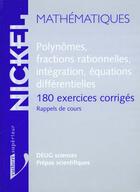 Couverture du livre « Mathematiques polynomes fractions rationnelles integration » de Margirier aux éditions Vuibert