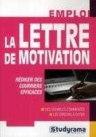 Couverture du livre « La lettre de motivation » de  aux éditions Studyrama