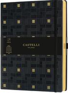 Couverture du livre « Carnet c&g très grand format ligné trame gold » de  aux éditions Castelli Milano