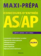 Couverture du livre « Concours d'entree as/ap » de Mette C Aboua aux éditions Maloine