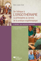 Couverture du livre « De l'ethique a l'ergotherapie » de Drolet Mj aux éditions Presses De L'universite Du Quebec