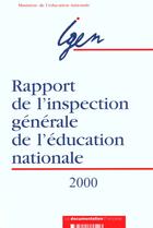 Couverture du livre « Rapport annuel de l'inspection générale de l'éducation nationale » de Education Nationale aux éditions Documentation Francaise