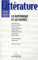 Couverture du livre « Litterature n 149 (1/2008) la rhetorique et les autres » de  aux éditions Armand Colin