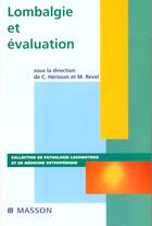 Couverture du livre « Lombalgie et evaluation » de Lucien Simon aux éditions Elsevier-masson