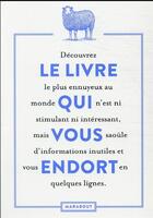 Couverture du livre « Le livre qui vous endort : découvrez le livre le plus ennuyeux au monde qui n'est ni stimulant ni intéressant, mais vous saoûle d'informations inutiles et vous endort en quelques lignes » de K Mccoy et Hardwick aux éditions Marabout