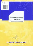 Couverture du livre « U7 ; management en DCG ; BTS CGO ; pochette de l'élève » de Sebastien Kulemann aux éditions Genie Des Glaciers