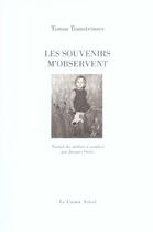 Couverture du livre « Les souvenirs m'observent » de Tomas Transtromer aux éditions Castor Astral