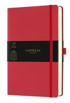 Couverture du livre « Carnet aquarela grand format ligne rouge corail » de Castelli aux éditions Castelli Milano