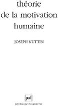 Couverture du livre « Théorie de la motivation humaine » de Joseph Nuttin aux éditions Puf