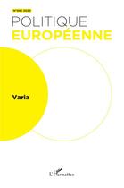 Couverture du livre « Varia - vol69 » de  aux éditions L'harmattan