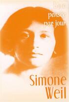 Couverture du livre « Simone Weil ; une pensée par jour » de  aux éditions Mediaspaul