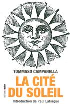 Couverture du livre « La cité du soleil » de Tommaso Campanella aux éditions Aden Belgique