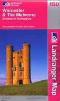 Couverture du livre « Worcester & the malverns » de  aux éditions Ordnance Survey