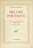 Couverture du livre « Oeuvre poetique » de Saint-John Perse aux éditions Gallimard