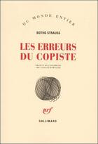 Couverture du livre « Les erreurs du copiste » de Botho Strauss aux éditions Gallimard