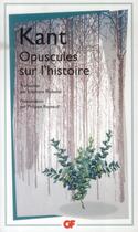 Couverture du livre « Opuscules sur l'histoire » de Emmanuel Kant aux éditions Flammarion