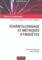 Couverture du livre « Échantillonnage et méthodes d'enquêtes » de Pascal Ardilly aux éditions Dunod