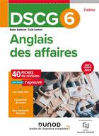 Couverture du livre « Dscg 6 anglais des affaires - fiches 2023-2024 - fiches de revision 2023-2024 » de Audabram/Lienhard aux éditions Dunod