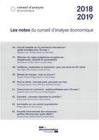 Couverture du livre « Les notes du conseil d'analyse économique 2018-2019 » de Conseil D'Analyse Economique aux éditions Documentation Francaise