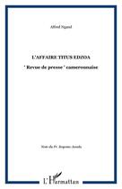 Couverture du livre « L'affaire titus edzoa - 