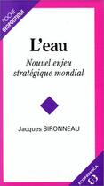 Couverture du livre « L'Eau » de Sironneau aux éditions Economica