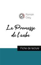 Couverture du livre « La promesse de l'aube, de Romain Gary ; fiche de lecture et analyse complète de l'oeuvre » de  aux éditions Comprendre La Litterature