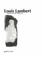 Couverture du livre « Louis Lambert » de Honoré De Balzac aux éditions Publie.net